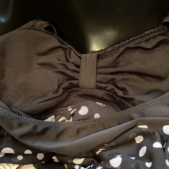 NWT Polka Dot Baby Doll Tankini Top - Picture 5 of 9